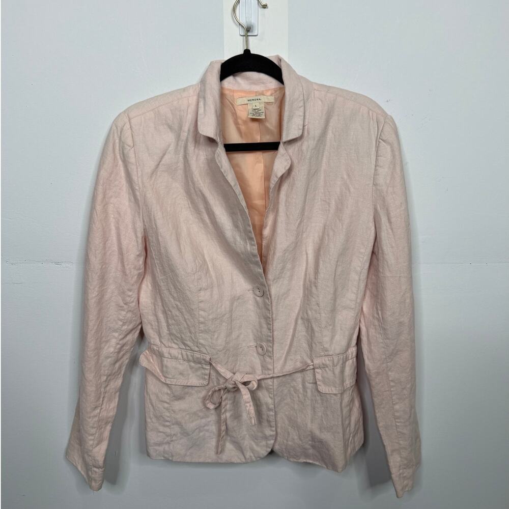 Merona Women’s linen-blend blazer jacket / Size-Large
